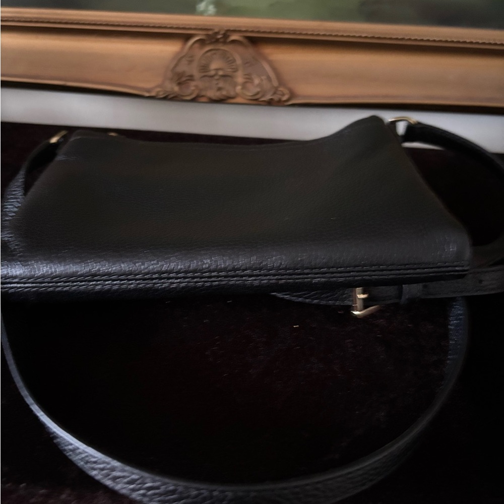 NWT Michael Kors Soft Pebbled Leather FULTON Shoulder Crossbody Bag black - Picture 3 of 7